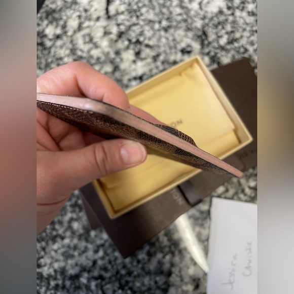 Louis Vuitton Caissa Card Holder Damier Ebene Rose Ballerine - Picture 14 of 14